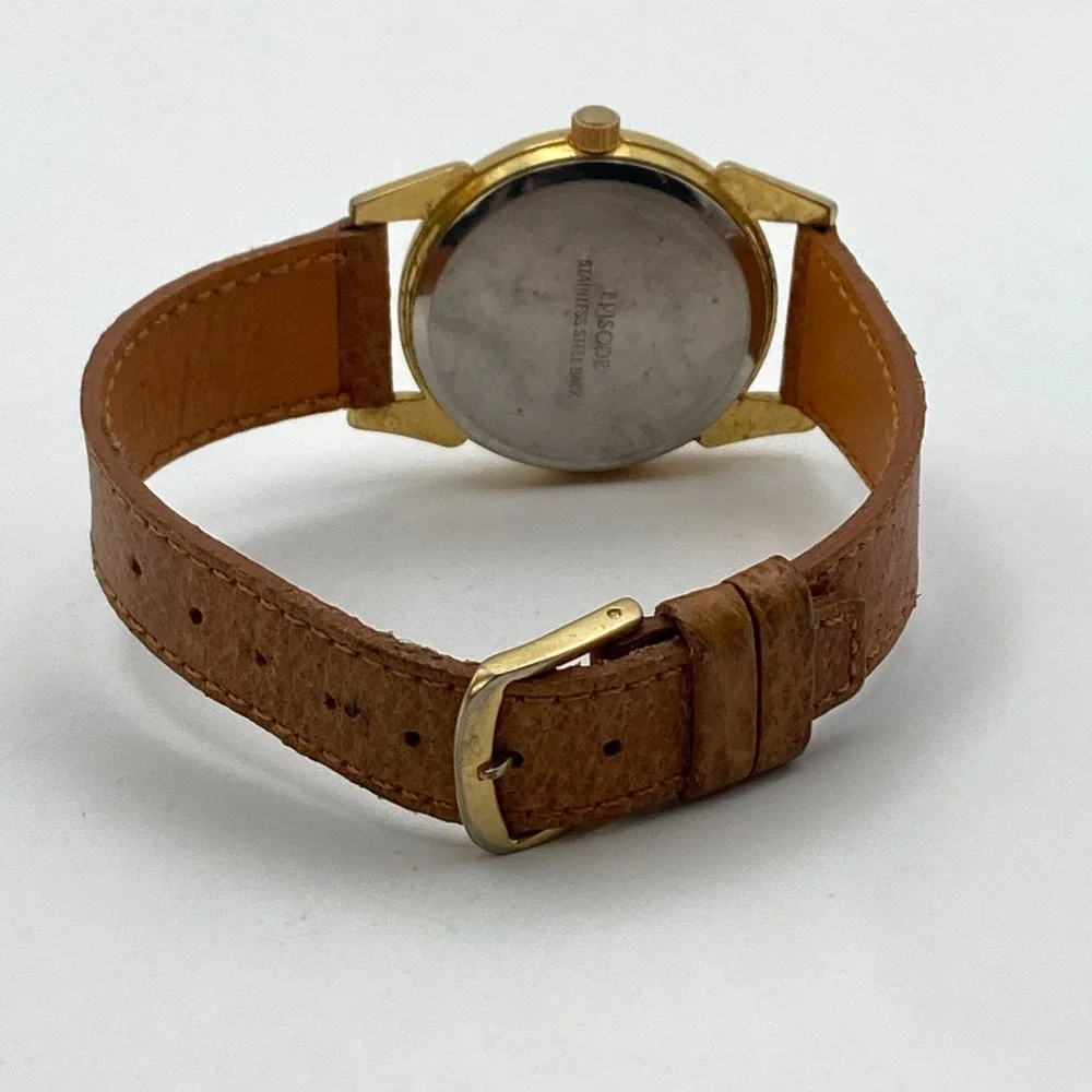 Vintage Episode Women's Watch 32mm Gold Tone Faux Skeleton New Battery 8